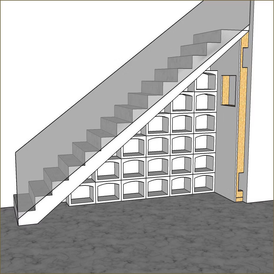 Weinkeller unter der Treppe – Ansicht 3