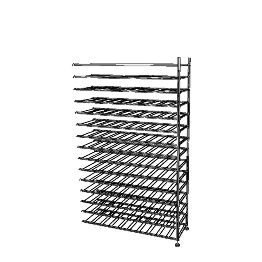 Professionelles Anbau-Weinregal aus Metall für 150 Flaschen, 100 cm breit